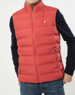 Sale Hackett London Doudoune sans manches rouge