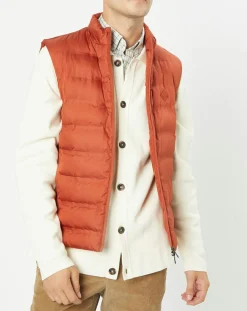 Discount Hackett London Doudoune sans manches unie orange