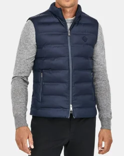 Online Hackett London Doudoune sans manches unie bleue