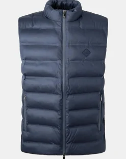 Online Hackett London Doudoune sans manches unie bleue