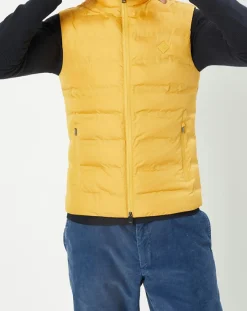 Homme Hackett London Doudoune sans manches unie jaune