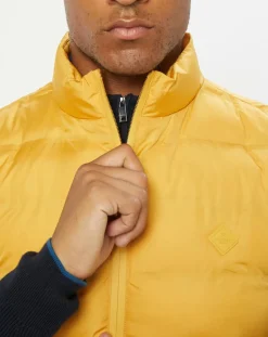 Homme Hackett London Doudoune sans manches unie jaune