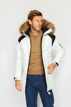 Online C&Jo Doudoune semi-longue imperméable avec isolation thermique jusqu'à -20 °C naturelle