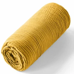 Baton Rouge Drap housse 100% Gaze de coton bonnet 30 cm jaune