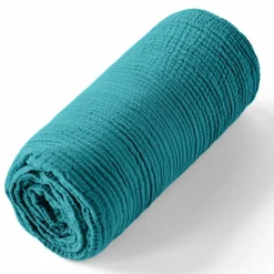 Baton Rouge Drap housse 100% Gaze de coton bonnet 30 cm bleu