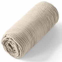 Clearance Baton Rouge Drap housse 100% Gaze de coton bonnet 30 cm beige