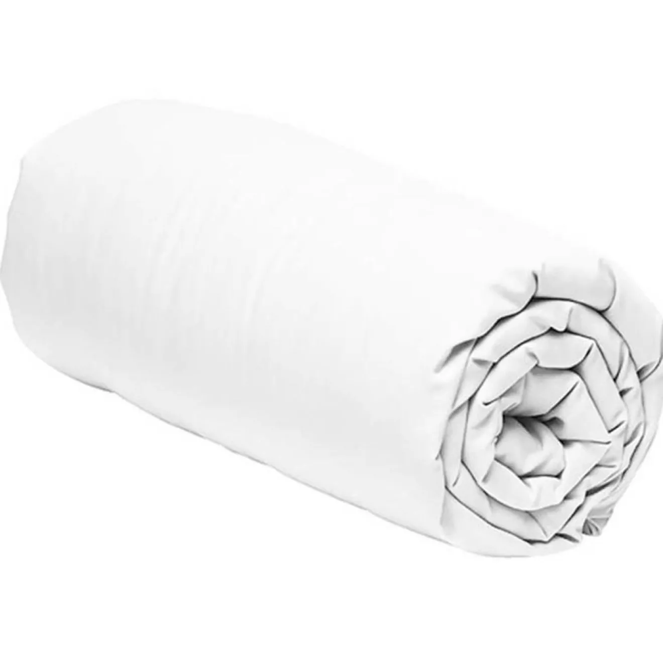 Sale Home Collection Drap housse 100% Percale de Coton blanc