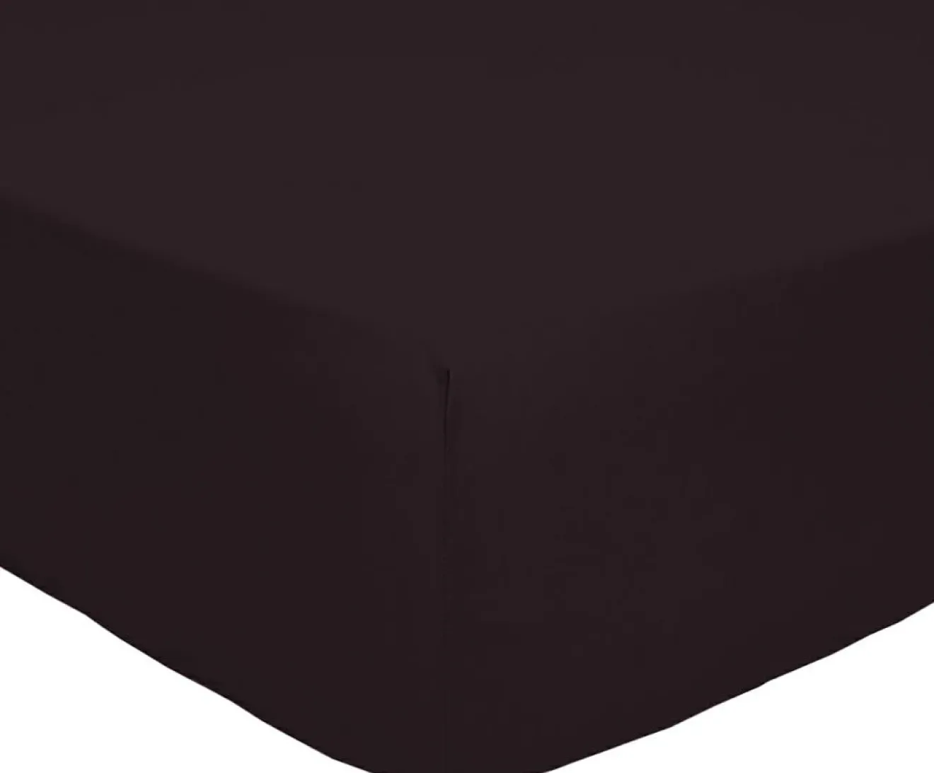 Home Collection Drap housse 100% Percale de Coton noir