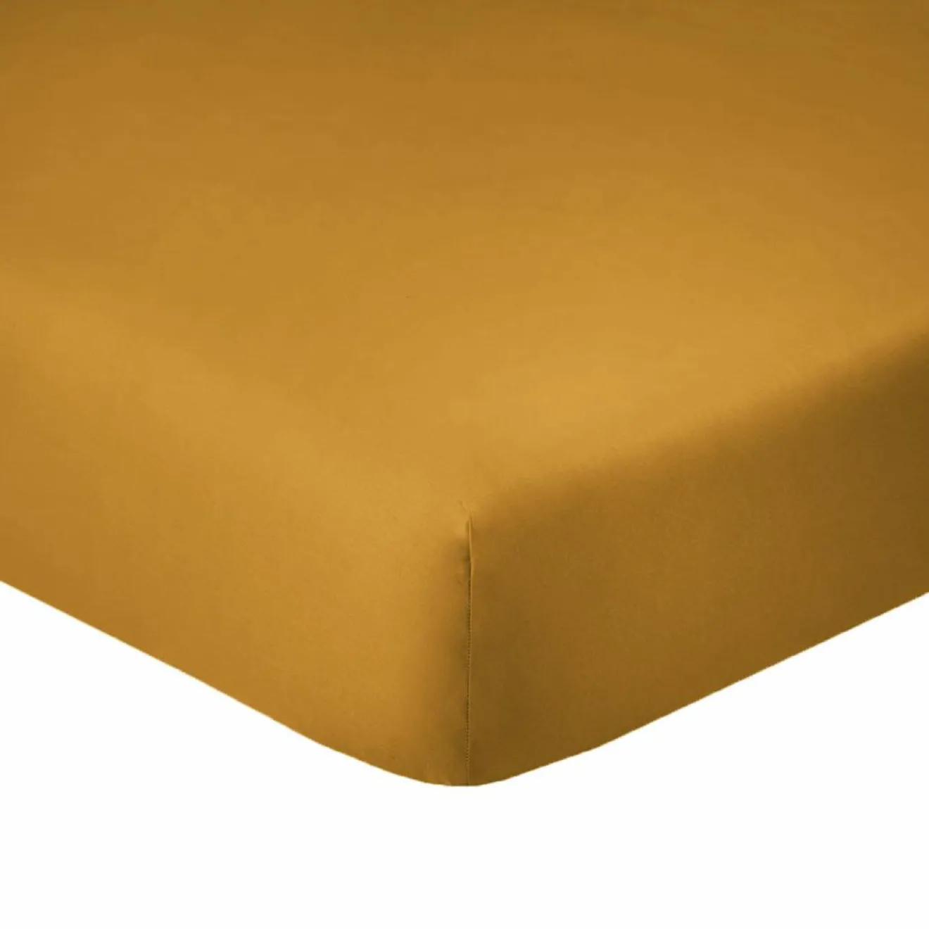 Discount Blanc Passion Drap housse en coton bonnet 35 cm safran