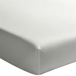 Baton Rouge Drap housse en percale de coton lavé bonnet 30 cm gris perle