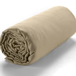 Baton Rouge Drap housse satin de coton lavé bonnet 30 cm beige
