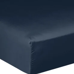 Hot Baton Rouge Drap housse satin de coton lavé bonnet 30 cm bleu