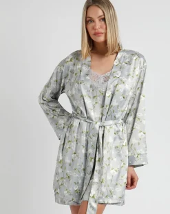 Femme Admas Déshabillé Garden gris/vert/blanc