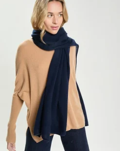 Cashmere Tribu Echarpe 100% Cachemire Cascade nuit - 110x80 cm
