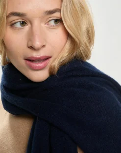 Cashmere Tribu Echarpe 100% Cachemire Cascade nuit - 110x80 cm