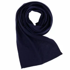 Sale Miss Cashmere Echarpe 100% Cachemire marine 192x28 cm