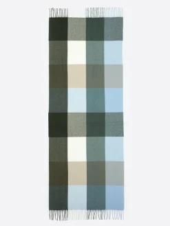 Homme Devred Echarpe à carreaux verte - 180x70 cm