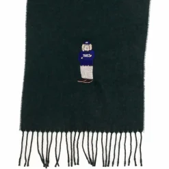 Outlet Hackett London Echarpe en Laine mélangée Harry Dog vert foncé - 180x30 cm