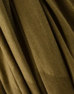 Femme Indies Echarpe en Laine mélangée Maya olive - 224x53 cm