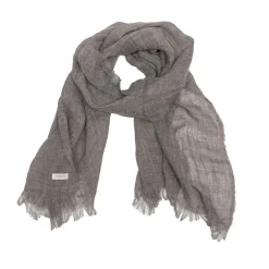 Outlet Bed and Philosophy Echarpe en lin grise 70x200cm