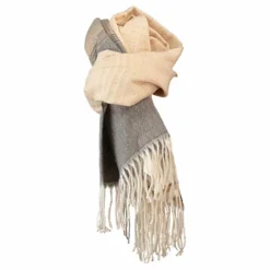 Homme Devred Echarpe Snude rayée écru foncé - 64x180 cm