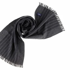 Homme Hackett London Echarpe Tennis à rayures gris foncé - 170x34 cm