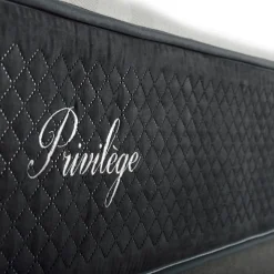 Discount Bellecour Ensemble Matelas + Sommier en bois Privilège anthracite/blanc - 160x200 cm