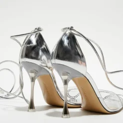 Femme Mach & Mach Escarpins à Strass Lizzy argentés - Talon 9,5 cm