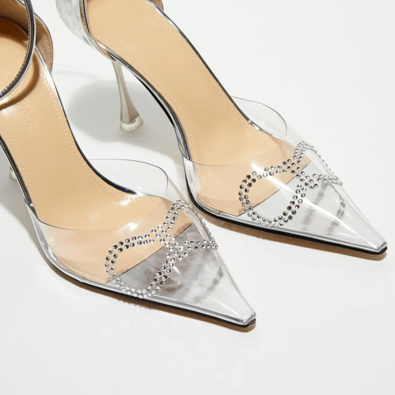 Femme Mach & Mach Escarpins à Strass Lizzy argentés - Talon 9,5 cm