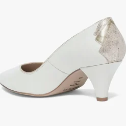 Bocage Escarpins en Cuir Izold blancs - Talon 6 cm