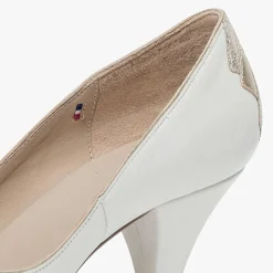 Bocage Escarpins en Cuir Izold blancs - Talon 6 cm