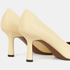 Femme Neous Escarpins en Cuir jaune pâle - Talon 7.5 cm