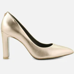 Discount Cosmoparis Escarpins en Cuir Romanne platine - Talon 9 cm