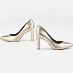 Discount Cosmoparis Escarpins en Cuir Romanne platine - Talon 9 cm