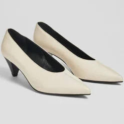 Femme L.K. Bennett Escarpins en Cuir Zayla écrus - Talon 5 cm