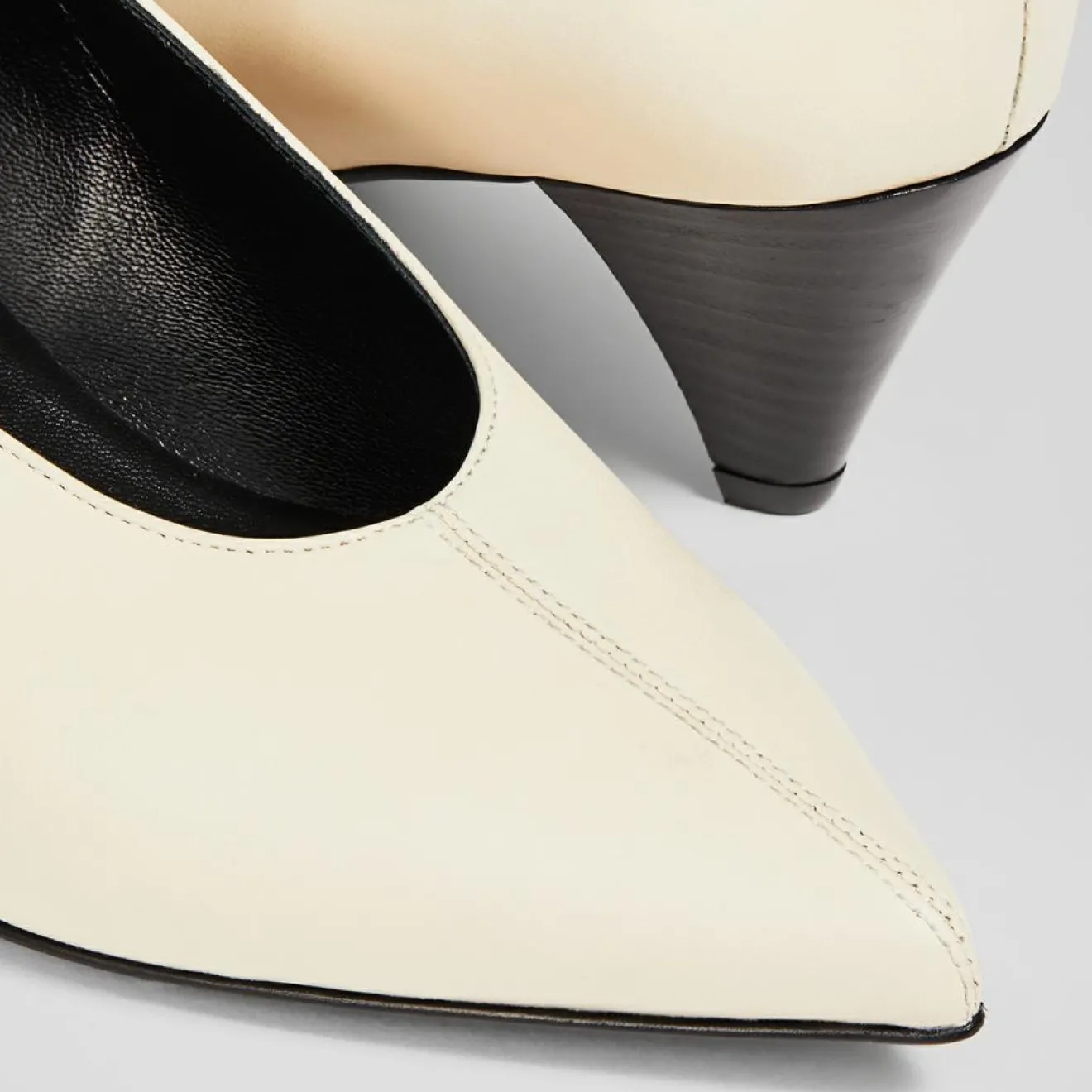 Femme L.K. Bennett Escarpins en Cuir Zayla écrus - Talon 5 cm