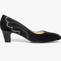 Femme Bocage Escarpins en Velours de Cuir Irlande noirs - Talon 5 cm