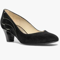 Femme Bocage Escarpins en Velours de Cuir Irlande noirs - Talon 5 cm