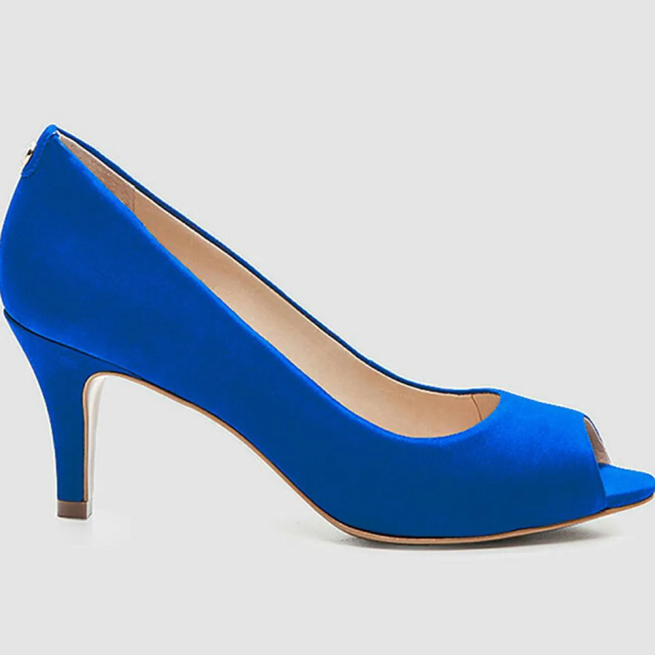 Hot Cosmoparis Escarpins en Velours de Cuir Bebe Milene cobalt - Talon 7 cm