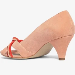 Femme Bocage Escarpins en Velours de Cuir Daphne pêche - Talon 6 cm