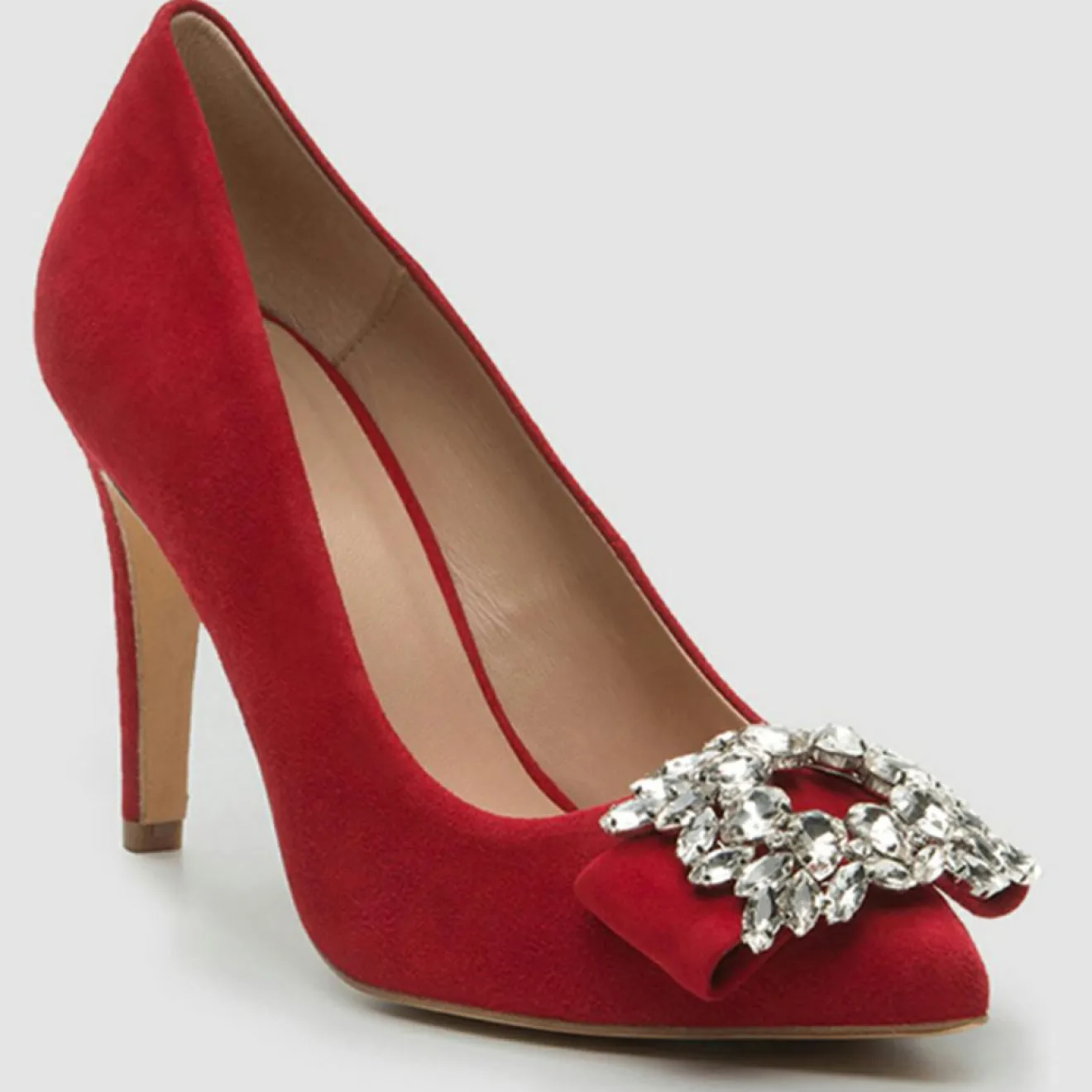 Online Cosmoparis Escarpins en Velours de Cuir Manifika rouges - Talon 9 cm
