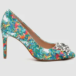 New Cosmoparis Escarpins Manifika blanc/multicolore - Talon 9 cm