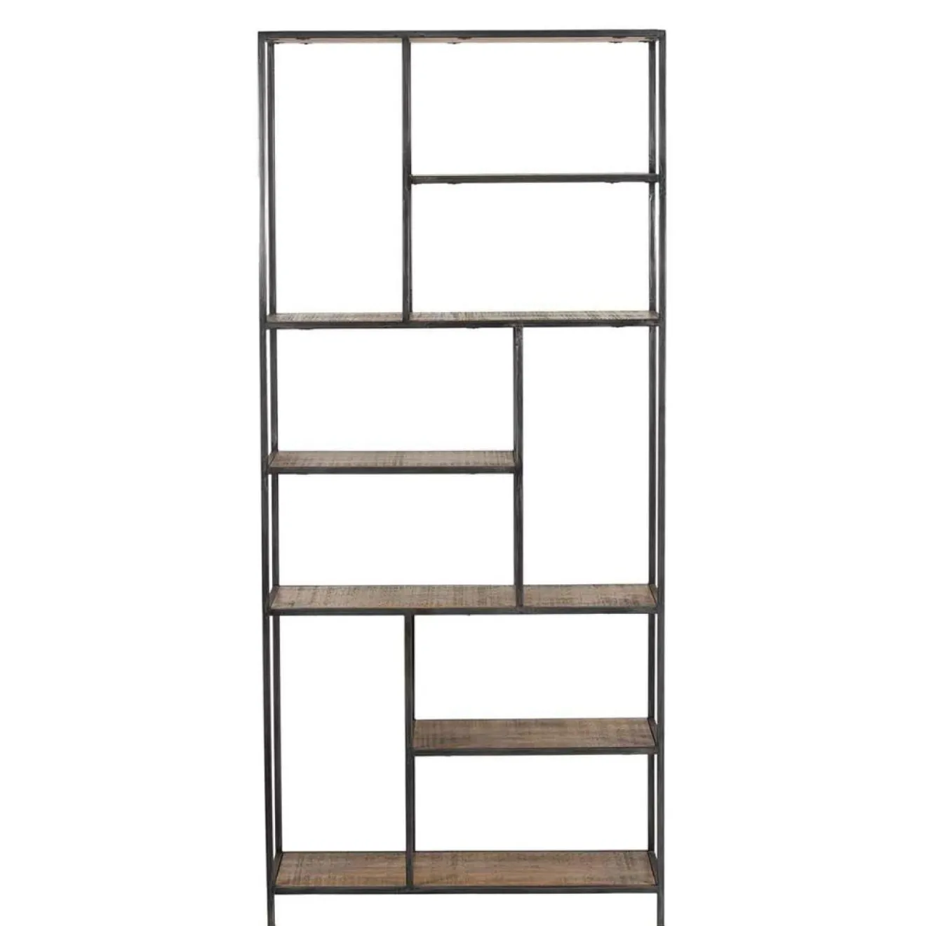 Clearance Bois & Chiffons Etagère 6 niveaux manguier stockholm naturel ciré - 84x35x188 cm