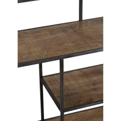 Clearance Bois & Chiffons Etagère 6 niveaux manguier stockholm naturel ciré - 84x35x188 cm