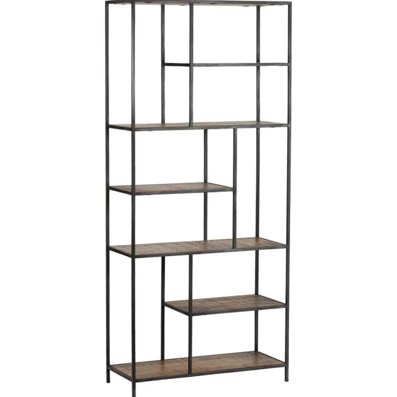 Clearance Bois & Chiffons Etagère 6 niveaux manguier stockholm naturel ciré - 84x35x188 cm