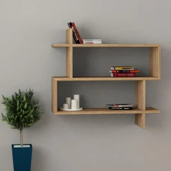Wooden Art Etagère murale Paralel chêne - 70x65.5x22 cm