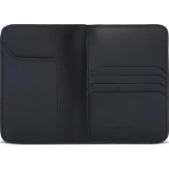 New Maison Faret Etui passeport en Toile enduite noir/gris - 14x10x2 cm