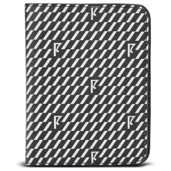 Femme Maison Faret Etui passeport en Toile enduite noir/blanc - 14x10x2 cm