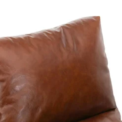 Bois & Chiffons Fauteuil cuir damo marron - 63x99x99 cm