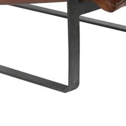 Bois & Chiffons Fauteuil cuir damo marron - 63x99x99 cm